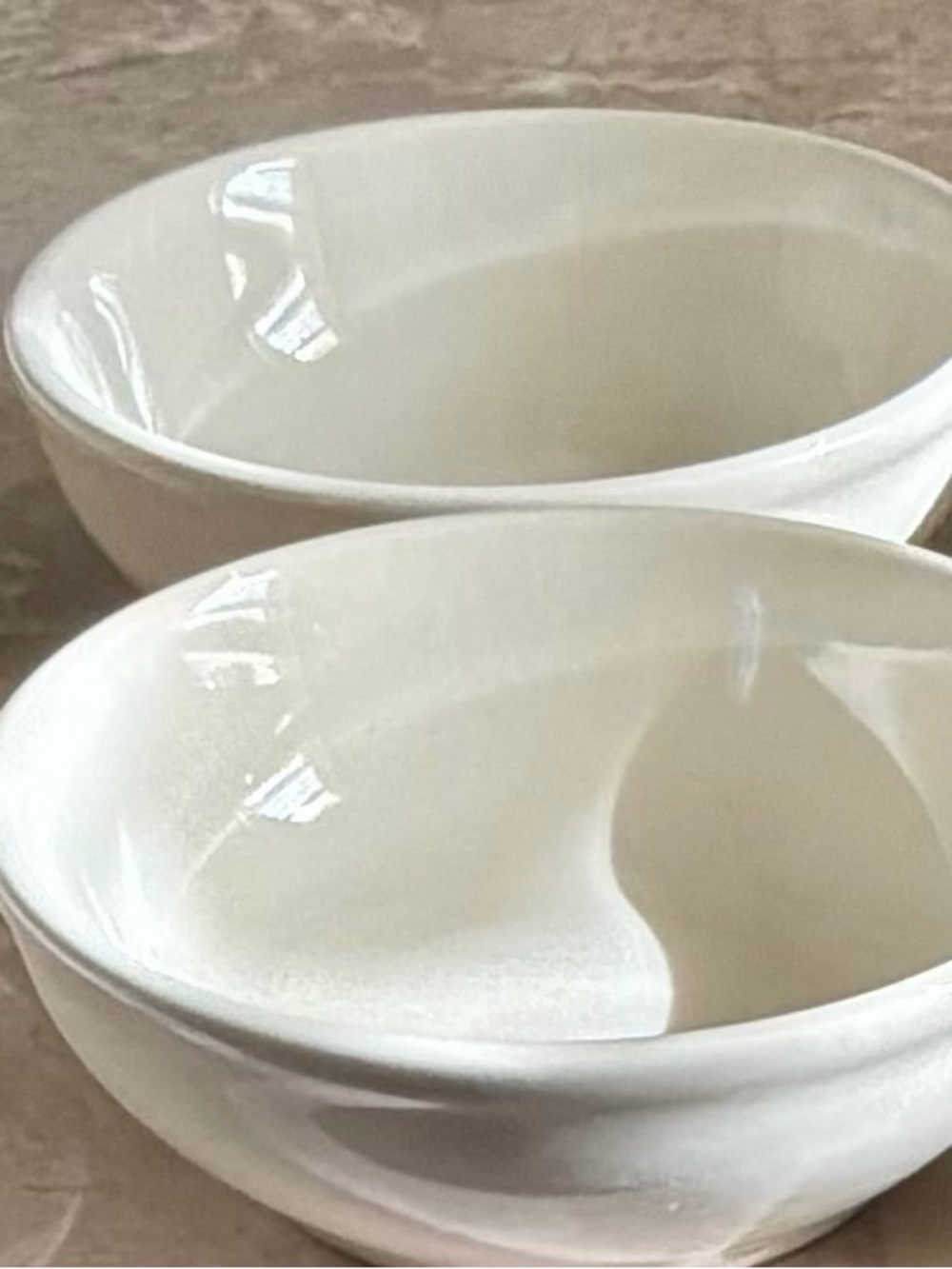 HOMER LAUGHLIN Cream Ceramic Bowls - Set of 6